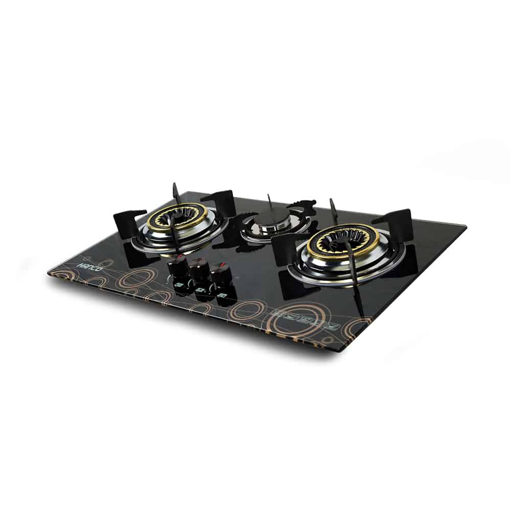 Hanco Built in Hob Model 402 - Brass Burner - Tempered Glass - Auto Ignition Stove 1 Year Brand Warranty